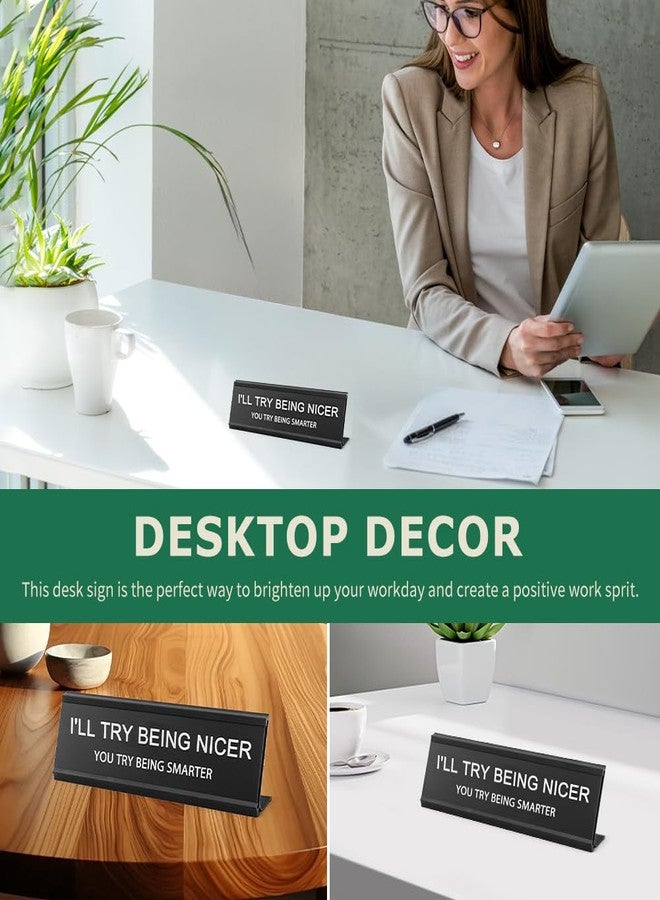 QWLWBU Funny Desk Signs for Office Women Men,Sarcastic Snarky Gift Prank Humor Naughty Sign for Coworker Colleague Intern Mentor Leader Manager Staff Teacher - Image 4